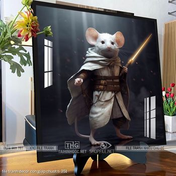file tranh decor con giap chuot ti 351