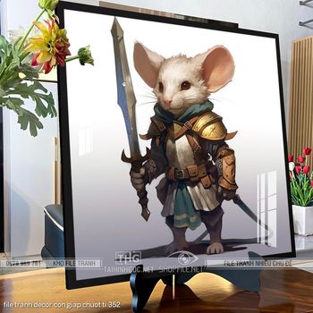 file tranh decor con giap chuot ti 352