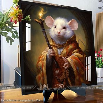 file tranh decor con giap chuot ti 365