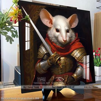 file tranh decor con giap chuot ti 368