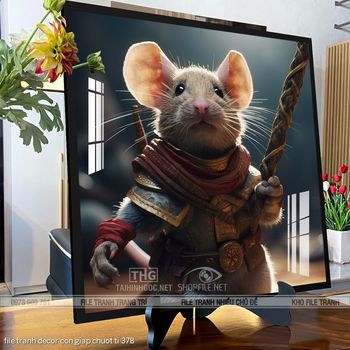 file tranh decor con giap chuot ti 378