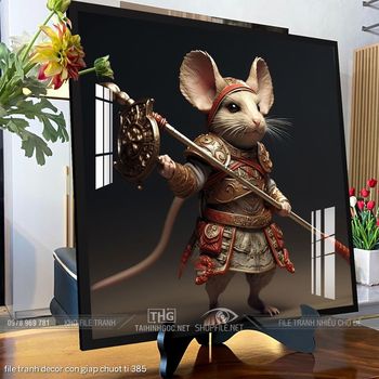 file tranh decor con giap chuot ti 385