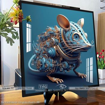 file tranh decor con giap chuot ti 387
