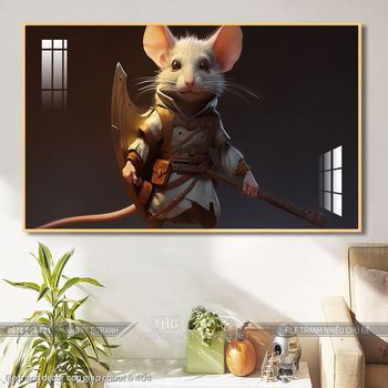 file tranh decor con giap chuot ti 404