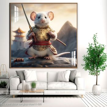 file tranh decor con giap chuot ti 426