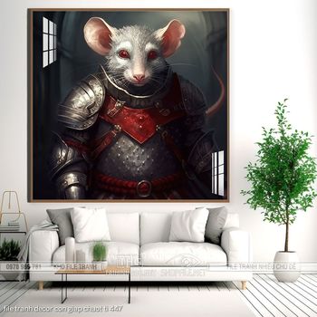file tranh decor con giap chuot ti 447