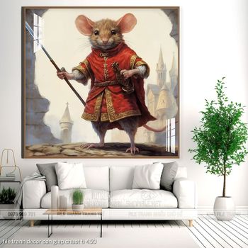 file tranh decor con giap chuot ti 450