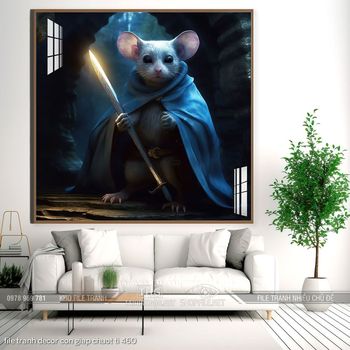 file tranh decor con giap chuot ti 460