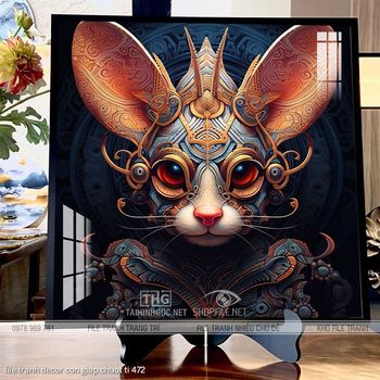 file tranh decor con giap chuot ti 472