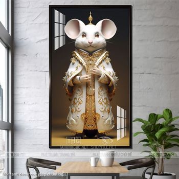 file tranh decor con giap chuot ti 513