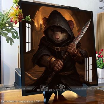 file tranh decor con giap chuot ti 530