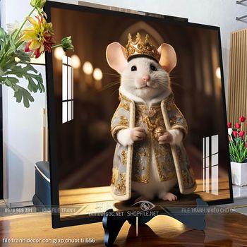 file tranh decor con giap chuot ti 556