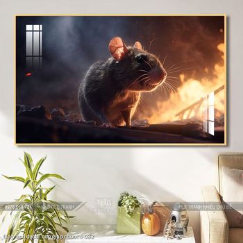 file tranh decor con giap chuot ti 583