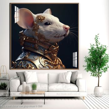 file tranh decor con giap chuot ti 598