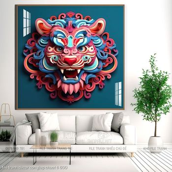 file tranh decor con giap chuot ti 600