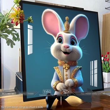 file tranh decor con giap chuot ti 606