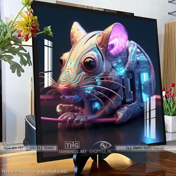 file tranh decor con giap chuot ti 612