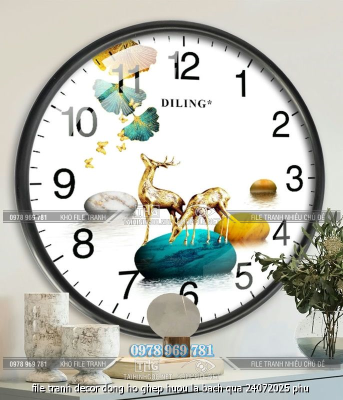 file tranh decor dong ho ghep huou la bach qua 24072025 phu