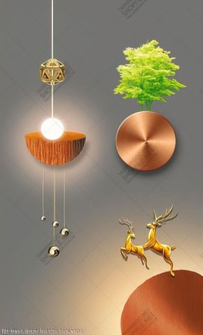 file tranh decor hai chu huoi vang