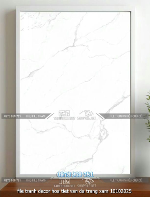 file tranh decor hoa tiet van da trang xam 10102025