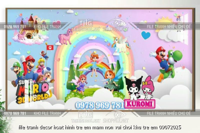 file tranh decor hoat hinh tre em mam non vui choi khu tre em 09072025