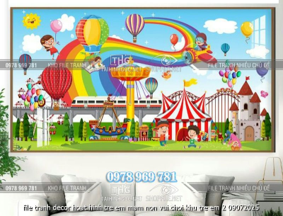 file tranh decor hoat hinh tre em mam non vui choi khu tre em 2 09072025