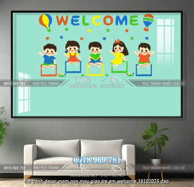file tranh decor mam non mau giao tre em welcome 16102025 dao