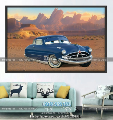 file tranh decor o to xanh 20102025 ho