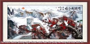 file tranh decor phong nghe thuat canh dao thu phap va song nui huu tinh 31