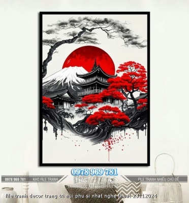 file tranh decor trang tri nui phu si nhat nghe thuat 23112024