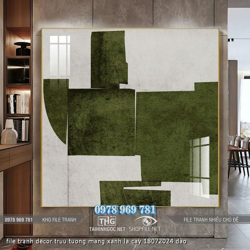 file tranh decor truu tuong mang xanh la cay 18072024 dao