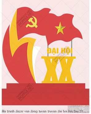 file tranh decor van dong tuyen truyen dai hoi lan thu 20