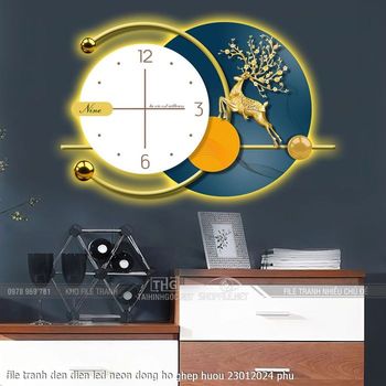 file tranh den dien led neon dong ho ghep huou 23012024 phu
