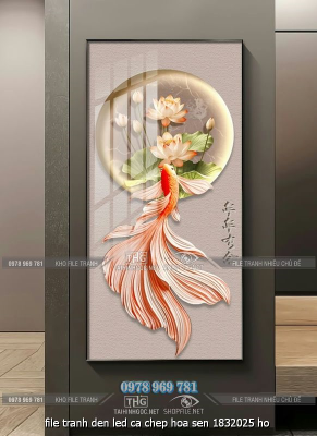 file tranh den led ca chep hoa sen 1832025 ho