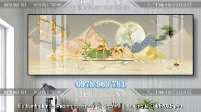 file tranh dien led neon ghep huou ca chep nui la bach qua 15052025 phu