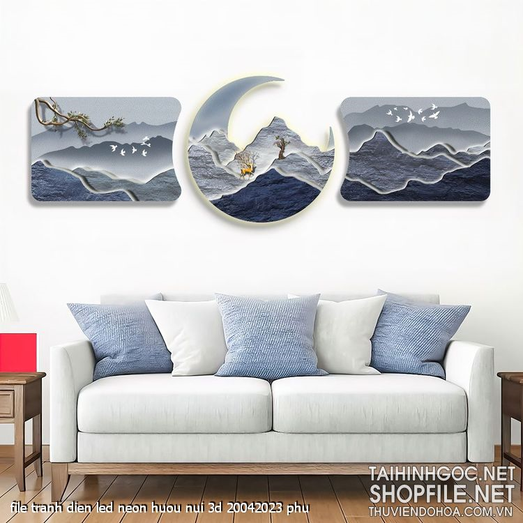 file tranh dien led neon huou nui 3d 20042023 phu