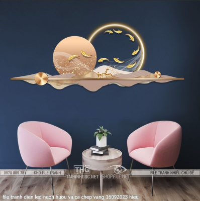 file tranh dien led neon huou va ca chep vang 16092023 hieu