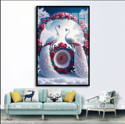 file tranh doi chim cong