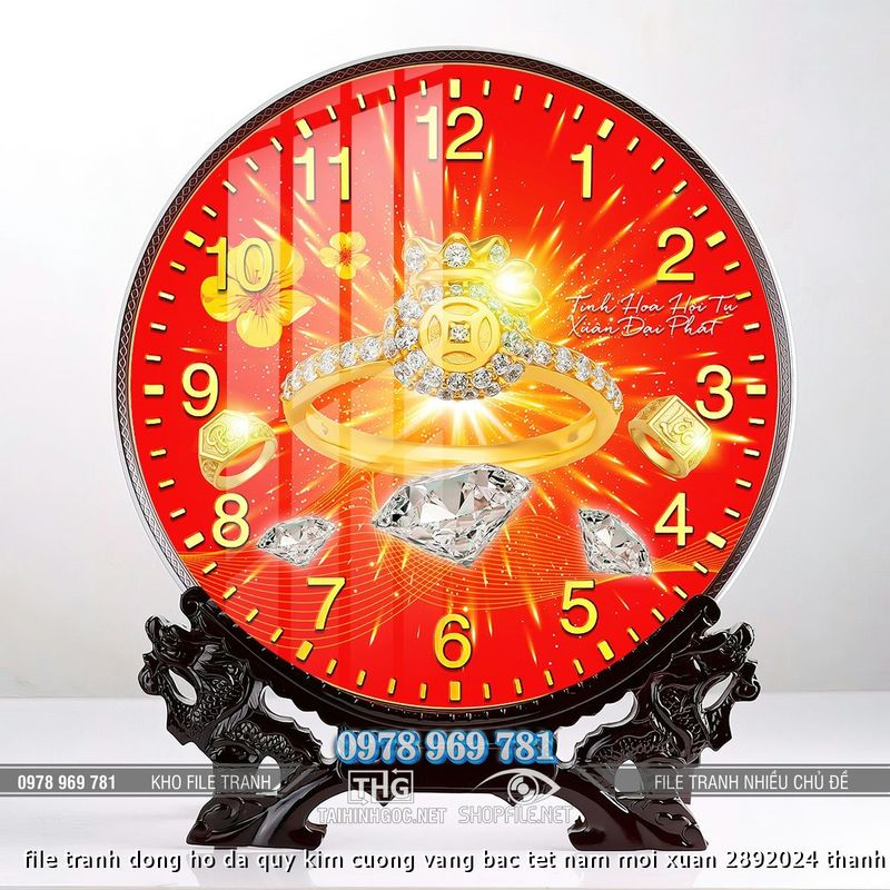 file tranh dong ho da quy kim cuong vang bac tet nam moi xuan 2892024 thanh