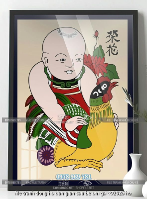 file tranh dong ho dan gian cau be om ga 492025 ho