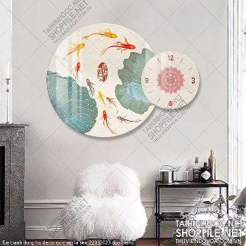 file tranh dong ho decor ca chep la sen 22032023 dao