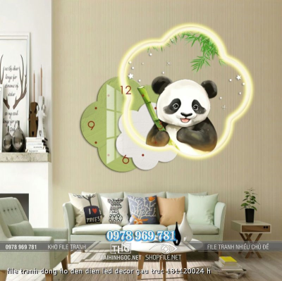 file tranh dong ho den dien led decor gau truc 181120024 h