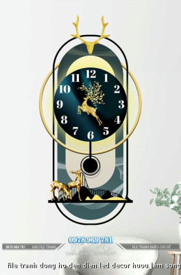 file tranh dong ho den dien led decor huou lam song 20122024 ho