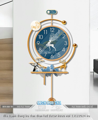 file tranh dong ho den dien led decor huou nui 13122024 ho