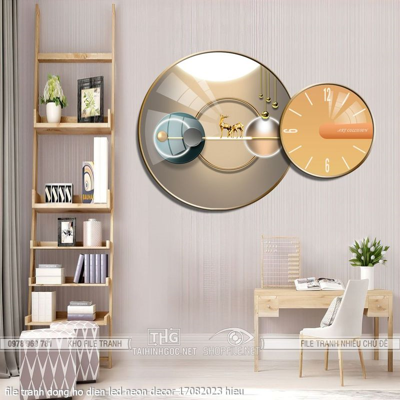 file tranh dong ho dien led neon decor 17082023 hieu