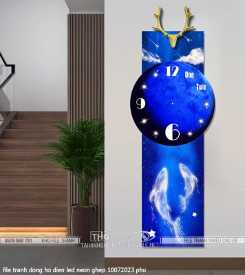 file tranh dong ho dien led neon ghep 10072023 phu