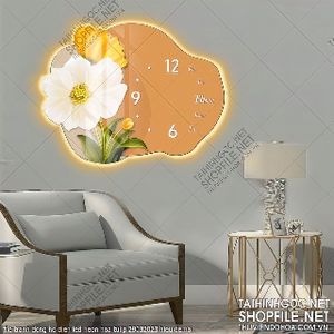 file tranh dong ho dien led neon hoa tulip 29032023 hieu