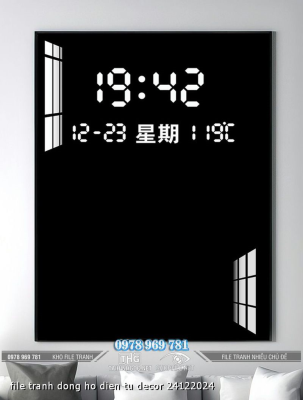file tranh dong ho dien tu decor 24122024