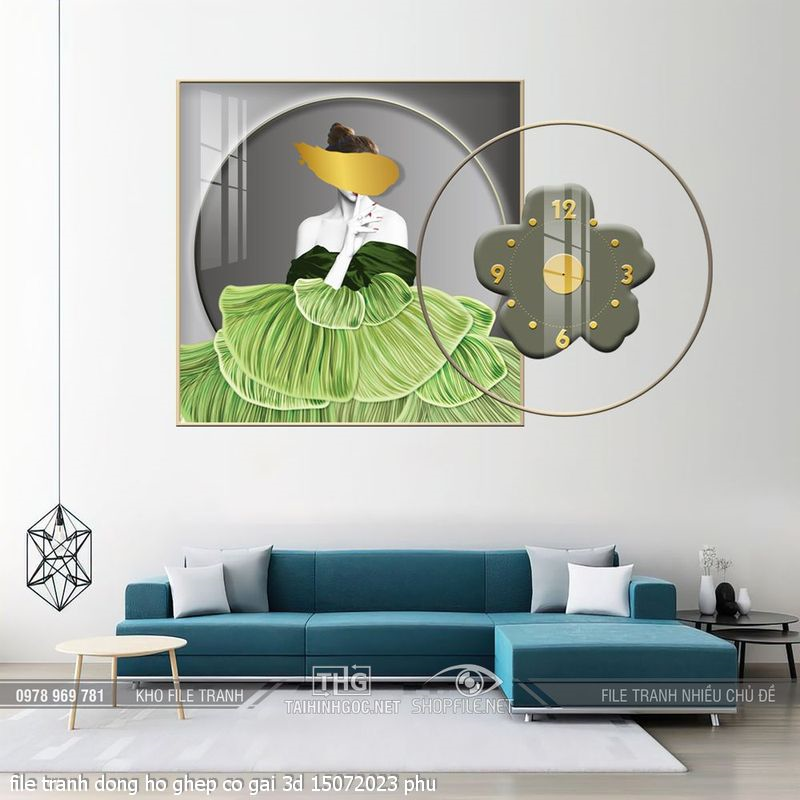 file tranh dong ho ghep co gai 3d 15072023 phu