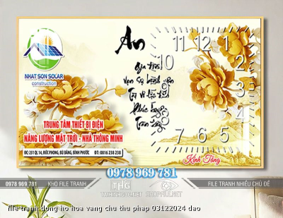 file tranh dong ho hoa vang chu thu phap 03122024 dao
